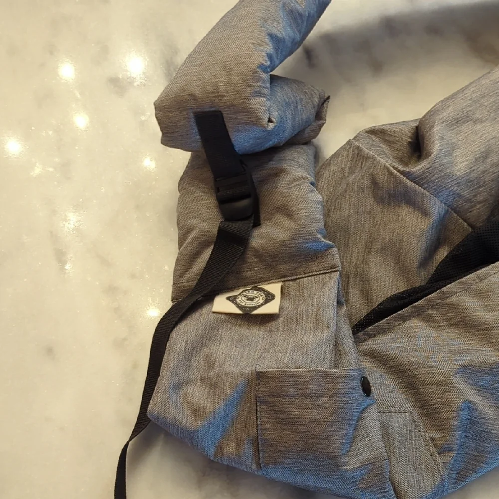 Retro Pug Gray Pet Sling Carrier